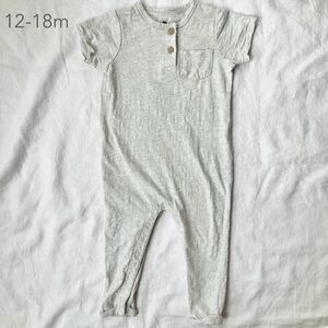 🪴5/$30 Rise Little Earthling 12-18 Months Baby Grey Romper Jumpsuit Spring